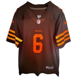 Nike Baker Mayfield Cleveland Browns NFL Jersey Brown Mens L Number 6